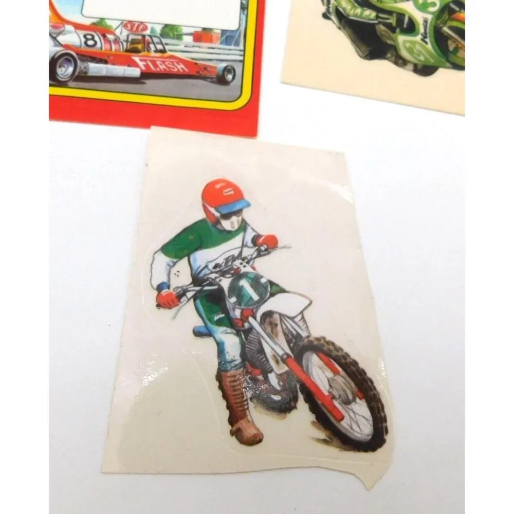 Lot of Vintage Motorcycle Sports Dirt Bike Vehicle Stickers School Labels 1980s